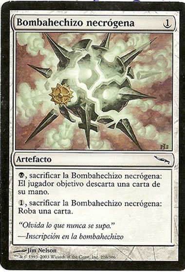 Magic mirrodin bombahechizo necrógena 216/306 español